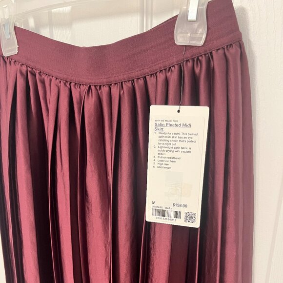 Lululemon Satin Pleated Midi Skirt - Picture 5 of 6